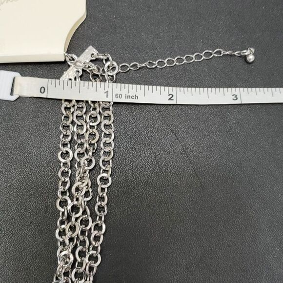 *Sale* Jaclyn Smith silver tone layered necklace - Picture 10 of 11